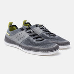 Grey comfort low-top sneakers by bugatti, with black laces and light-colored soles.