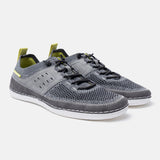 Grey comfort low-top sneakers by bugatti, with black laces and light-colored soles.