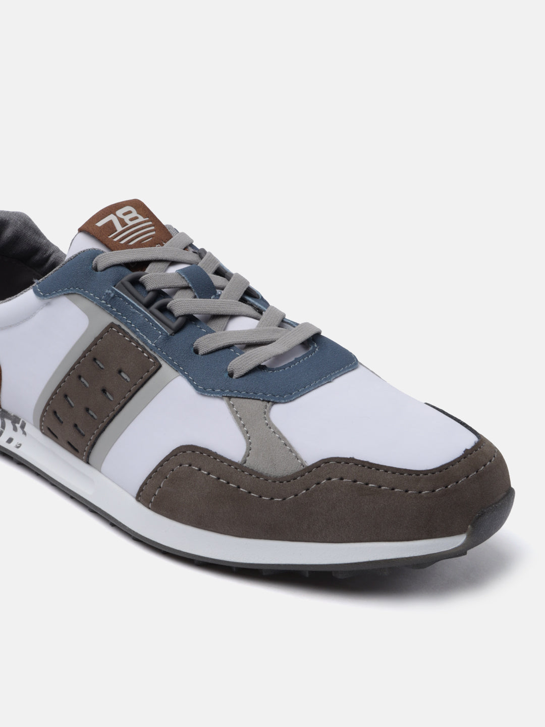 Multicolour mid-top sneakers by bugatti featuring a panelled design and gray laces.