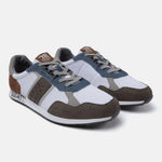 Multicolour comfort sneakers by Bugatti, featuring grey laces and suede details.