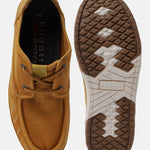 A yellow Men's bugatti Sneakers featuring a round plain toe, zero heels heel. Made from textile with a durable tpr outsole, this laces design offers both style and comfort.