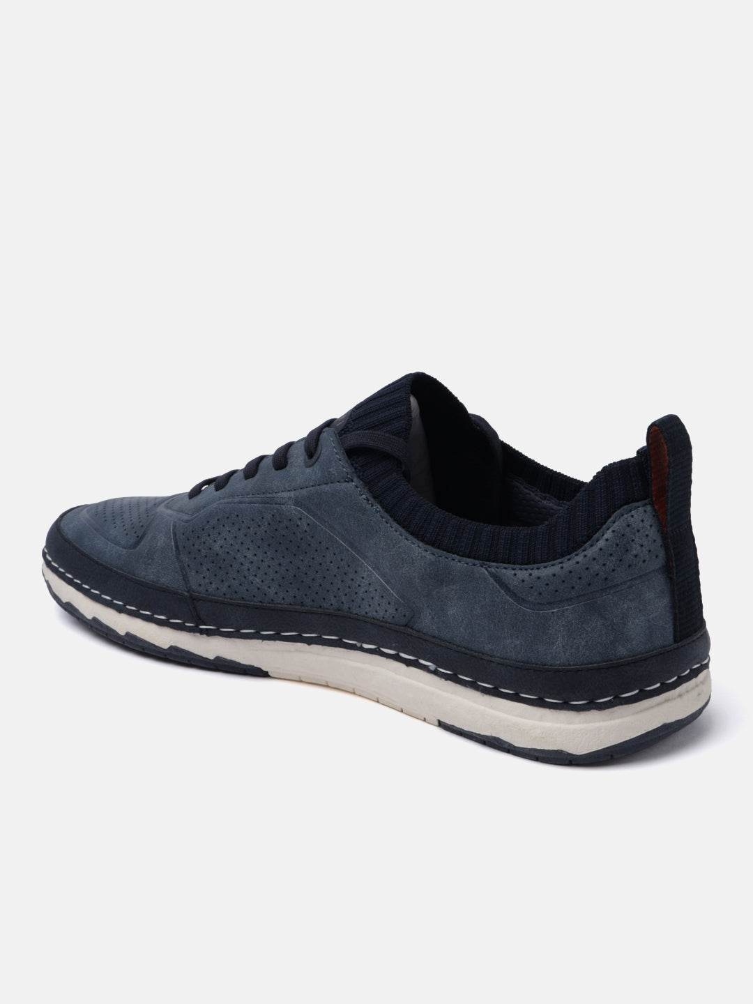A blue Men's bugatti Sneakers featuring a round plain toe, zero heels heel. Made from synthetic with a durable tpr outsole, this laces design offers both style and comfort.