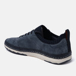 A blue Men's bugatti Sneakers featuring a round plain toe, zero heels heel. Made from synthetic with a durable tpr outsole, this laces design offers both style and comfort.