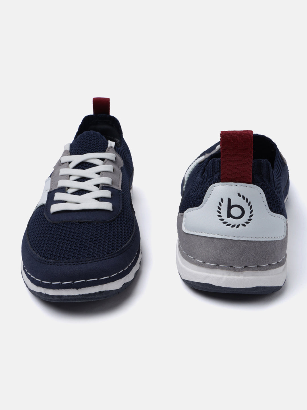A blue Men's bugatti Sneakers featuring a round plain toe, zero heels heel. Made from textile with a durable tpr outsole, this laces design offers both style and comfort.