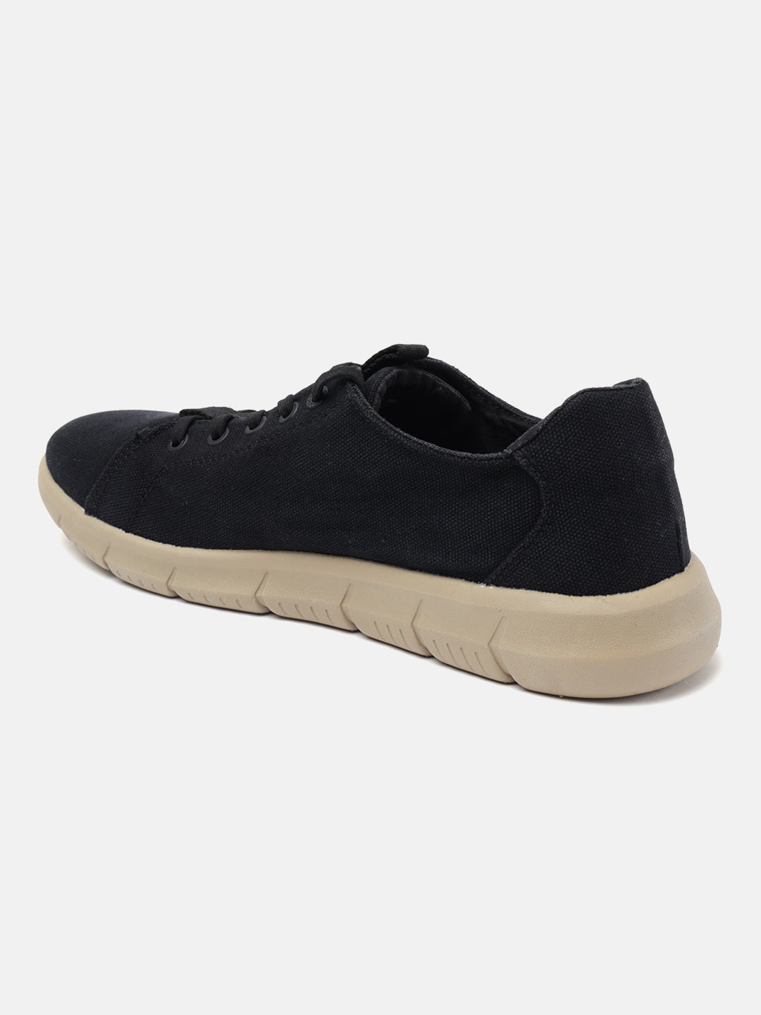 A black Men's bugatti Sneakers featuring a round plain toe, zero heels heel. Made from textile with a durable eva outsole, this laces design offers both style and comfort.