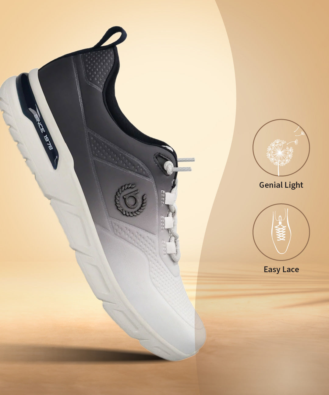 A white Men's bugatti Athileisure Sneakers featuring a round toe plain toe, zero heels heel. Made from synthetic with a durable eva outsole, this laces design offers both style and comfort.