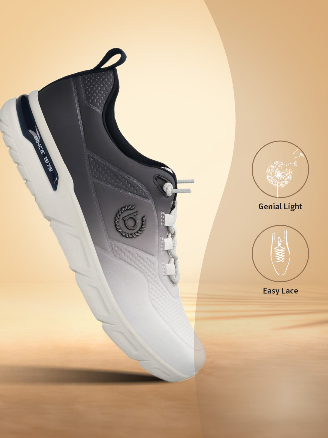 A white Men's bugatti Athileisure Sneakers featuring a round toe plain toe, zero heels heel. Made from synthetic with a durable eva outsole, this laces design offers both style and comfort.
