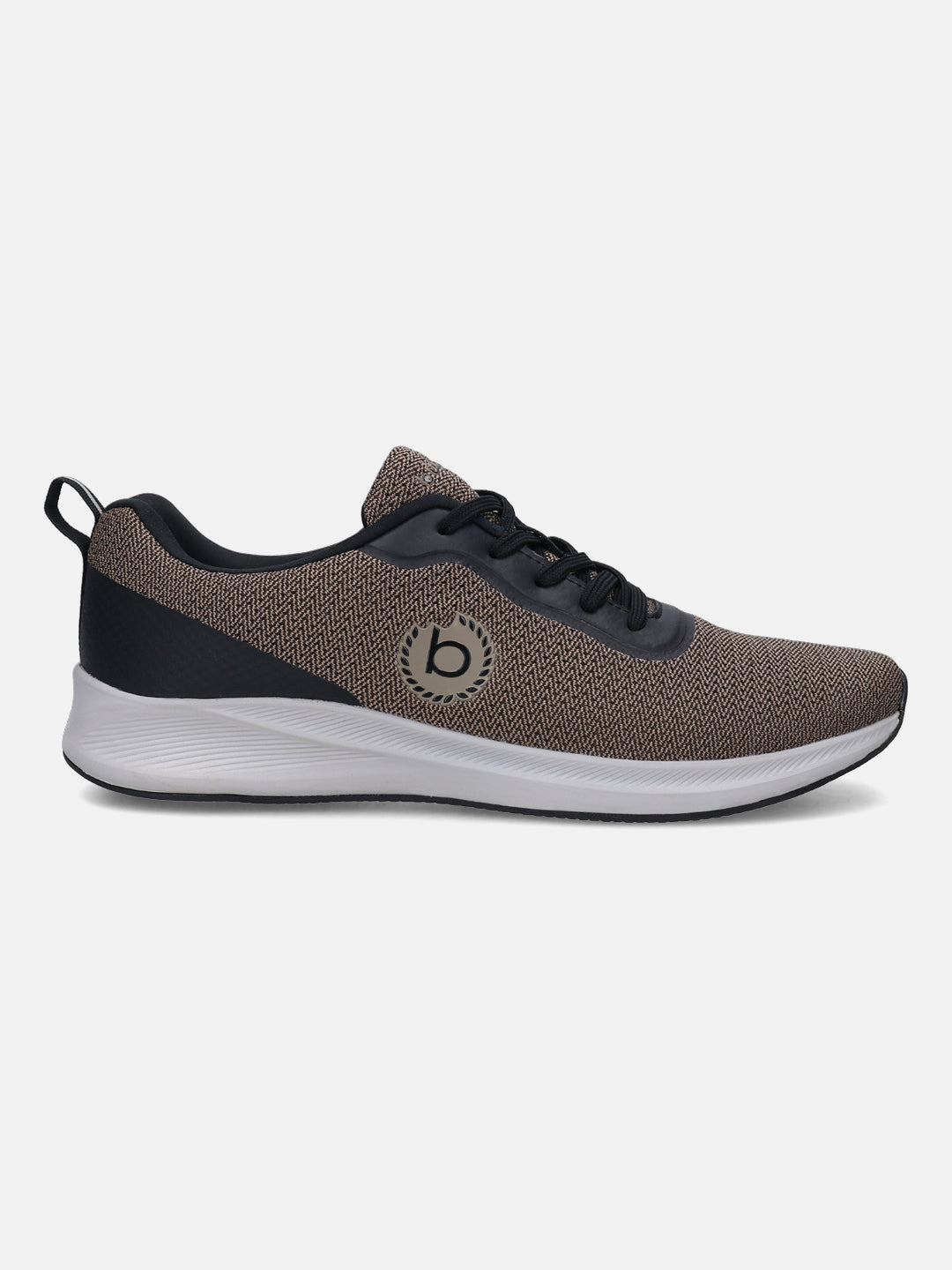A beige Men's bugatti Sneakers featuring a round plain toe, zero heels heel. Made from textile with a durable eva outsole, this laces design offers both style and comfort.