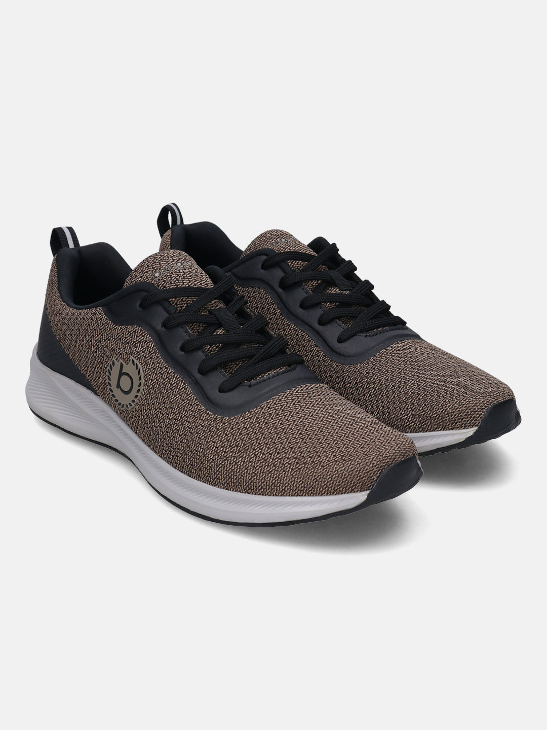 A beige Men's bugatti Sneakers featuring a round plain toe, zero heels heel. Made from textile with a durable eva outsole, this laces design offers both style and comfort.