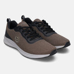 A beige Men's bugatti Sneakers featuring a round plain toe, zero heels heel. Made from textile with a durable eva outsole, this laces design offers both style and comfort.