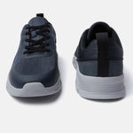 Blue comfort sneakers by bugatti, with black laces and a grey, ridged sole.