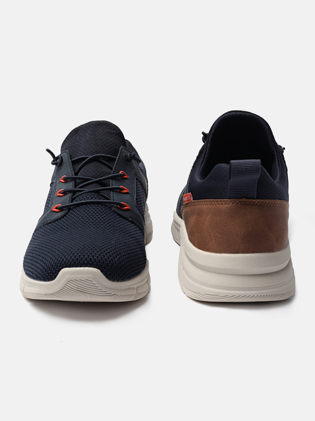 A blue Men's bugatti Sneakers featuring a round plain toe, zero heels heel. Made from textile with a durable eva outsole, this laces design offers both style and comfort.