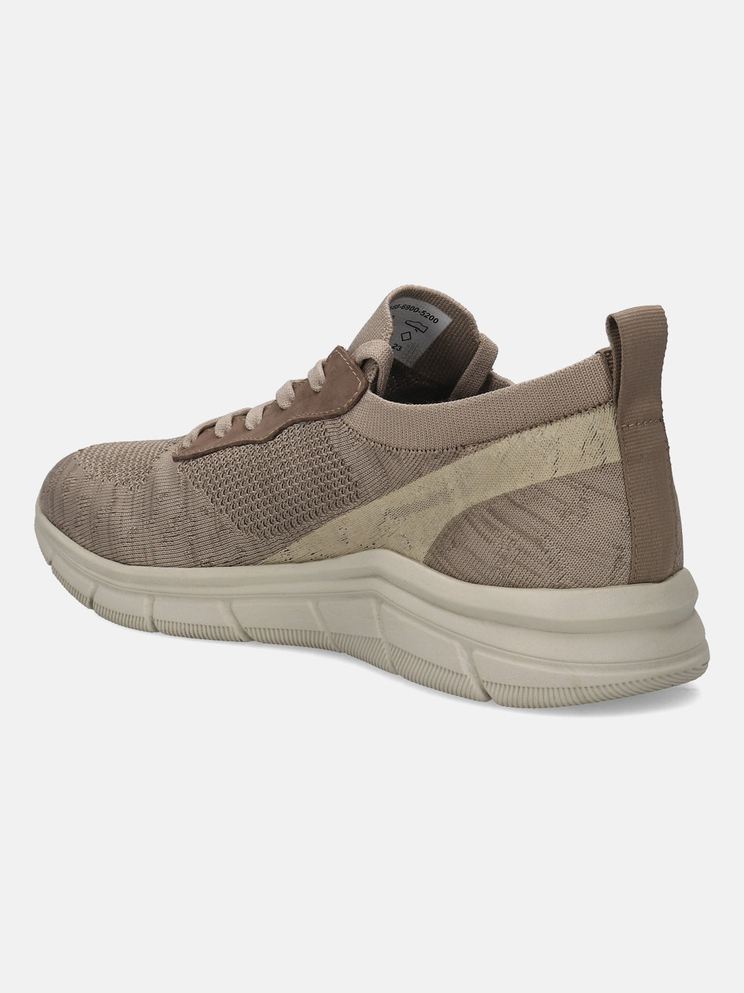 A beige Men's bugatti Sneakers featuring a round plain toe, zero heels heel. Made from textile with a durable eva outsole, this laces design offers both style and comfort.