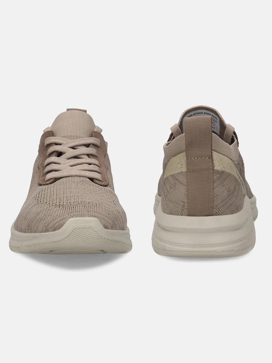 A beige Men's bugatti Sneakers featuring a round plain toe, zero heels heel. Made from textile with a durable eva outsole, this laces design offers both style and comfort.