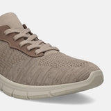 A beige Men's bugatti Sneakers featuring a round plain toe, zero heels heel. Made from textile with a durable eva outsole, this laces design offers both style and comfort.