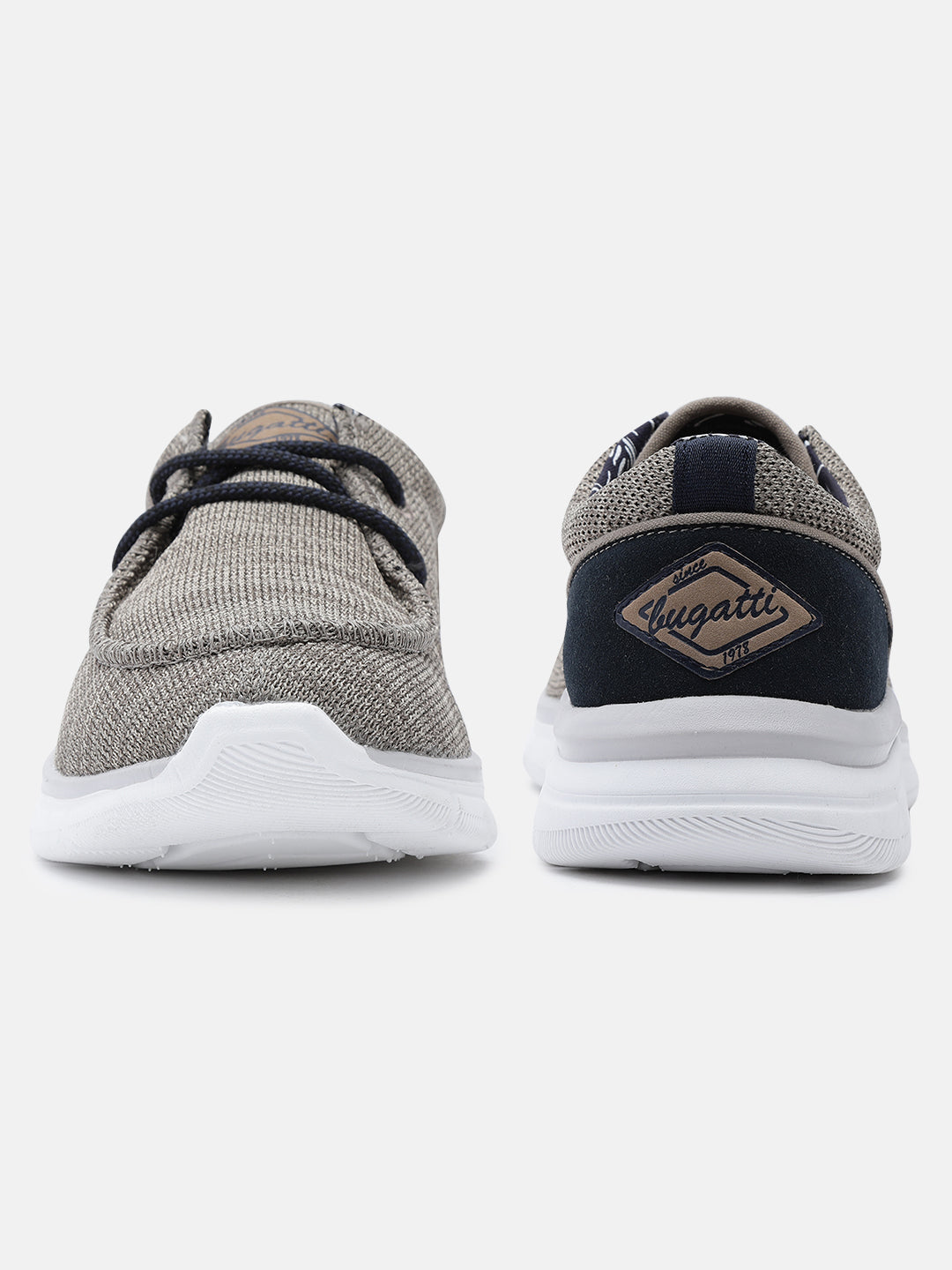 A beige Men's bugatti Sneakers featuring a round plain toe, zero heels heel. Made from textile with a durable eva outsole, this laces design offers both style and comfort.