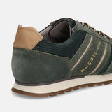 Bugatti Ivar Dark Green Premium Leather Comfort Sneakers