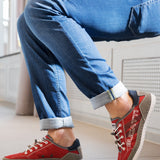 A grey Men's bugatti Sneakers featuring a round plain toe, zero heels heel. Made from synthetic with a durable tpr outsole, this laces design offers both style and comfort.