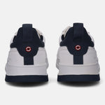A white Men's bugatti Sneakers featuring a round plain toe, zero heels heel. Made from synthetic with a durable tpr outsole, this laces design offers both style and comfort.