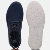 A blue Men's bugatti Derby featuring a pointed plain toe, zero heels heel. Made from textile with a durable tr outsole, this laces design offers both style and comfort.