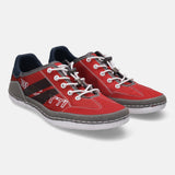 A grey Men's bugatti Sneakers featuring a round plain toe, zero heels heel. Made from synthetic with a durable tpr outsole, this laces design offers both style and comfort.