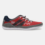 A grey Men's bugatti Sneakers featuring a round plain toe, zero heels heel. Made from synthetic with a durable tpr outsole, this laces design offers both style and comfort.