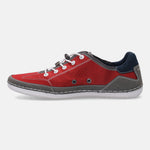 A grey Men's bugatti Sneakers featuring a round plain toe, zero heels heel. Made from synthetic with a durable tpr outsole, this laces design offers both style and comfort.