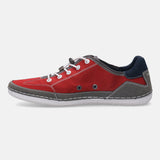 A grey Men's bugatti Sneakers featuring a round plain toe, zero heels heel. Made from synthetic with a durable tpr outsole, this laces design offers both style and comfort.