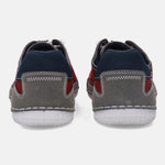 A grey Men's bugatti Sneakers featuring a round plain toe, zero heels heel. Made from synthetic with a durable tpr outsole, this laces design offers both style and comfort.