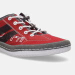 A grey Men's bugatti Sneakers featuring a round plain toe, zero heels heel. Made from synthetic with a durable tpr outsole, this laces design offers both style and comfort.