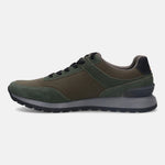 A green Men's bugatti  Sneakers featuring a round toe plain toe, zero heels heel. Made from textile with a durable tpr outsole, this laces design offers both style and comfort.