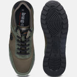 A green Men's bugatti  Sneakers featuring a round toe plain toe, zero heels heel. Made from textile with a durable tpr outsole, this laces design offers both style and comfort.