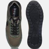 A green Men's bugatti  Sneakers featuring a round toe plain toe, zero heels heel. Made from textile with a durable tpr outsole, this laces design offers both style and comfort.