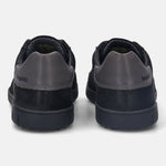 A black Men's bugatti Sneakers featuring a round plain toe, zero heels heel. Made from nubuck leather with a durable tpr outsole, this laces design offers both style and comfort.