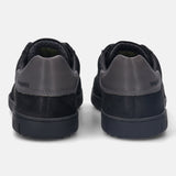 A black Men's bugatti Sneakers featuring a round plain toe, zero heels heel. Made from nubuck leather with a durable tpr outsole, this laces design offers both style and comfort.