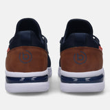 A blue Men's bugatti Athileisure Sneakers featuring a round plain toe, zero heels heel. Made from textile with a durable eva outsole, this laces design offers both style and comfort.