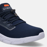 A blue Men's bugatti Athileisure Sneakers featuring a round plain toe, zero heels heel. Made from textile with a durable eva outsole, this laces design offers both style and comfort.